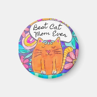 Beste kattenmoeder ooit kat cadeau sticker magneet