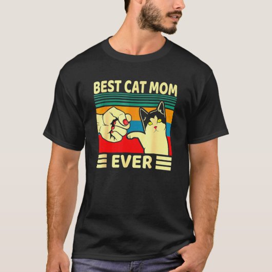 Beste kattenmoeder ooit Kattenmoeder Moederdag Vin T-shirt (Voorkant)