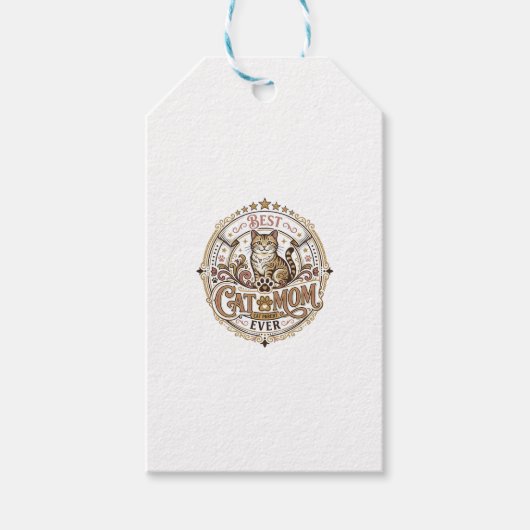 Beste kattenmoeder ooit Kattenmoeder vader ouder v Cadeaulabel (Voorkant)
