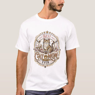 Beste kattenmoeder ooit Kattenmoeder vader ouder v T-shirt