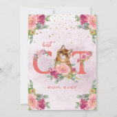 Beste kattenmoeder ooit Kitten Illustratie Moederd Feestdagenkaart (Voorkant)