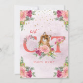 Beste kattenmoeder ooit Kittens Illustratie Moeder Feestdagenkaart (Voorkant)