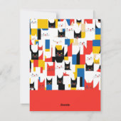 Beste Kattenmoeder Ooit Kleurrijke Katten Verjaard Feestdagenkaart (Achterkant)