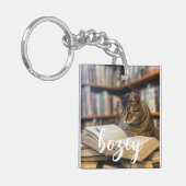 Beste Kattenmoeder Ooit Moderne Custom Pet Photo S Sleutelhanger (Voorkant Links)