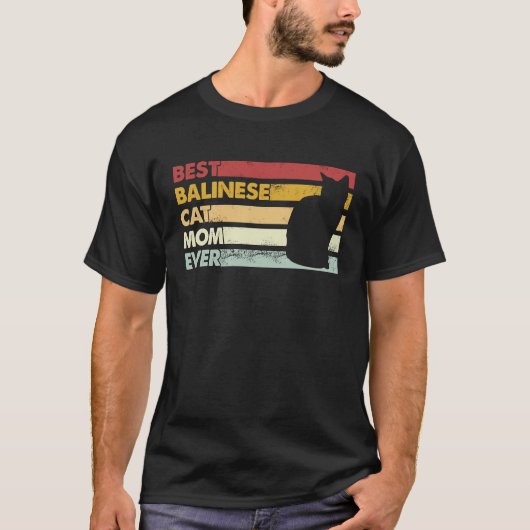 Beste Kattenmoeder Ooit  Moeder Balinese Kat T-shirt (Voorkant)