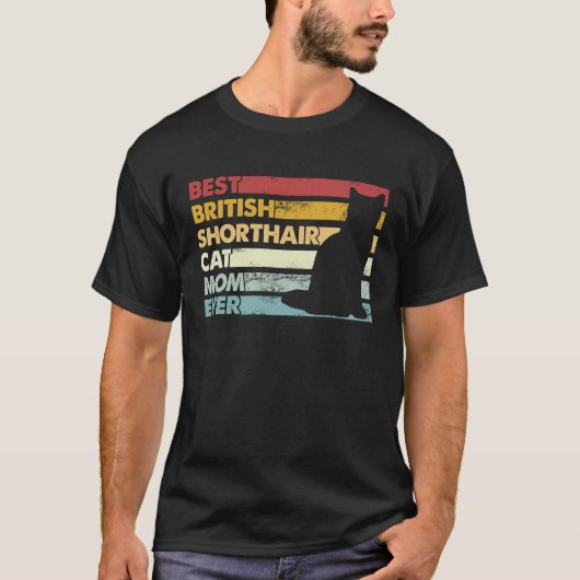Beste kattenmoeder ooit Moeder Britse Korthaar Ka T-shirt (Voorkant)
