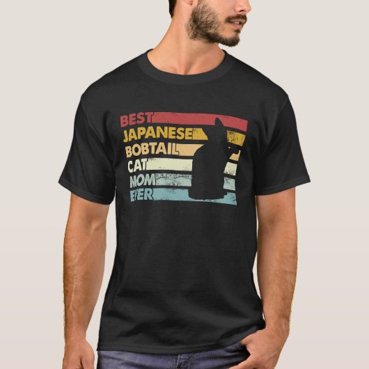 Beste kattenmoeder ooit Moeder Japanse Bobtail-ka T-shirt (Voorkant)