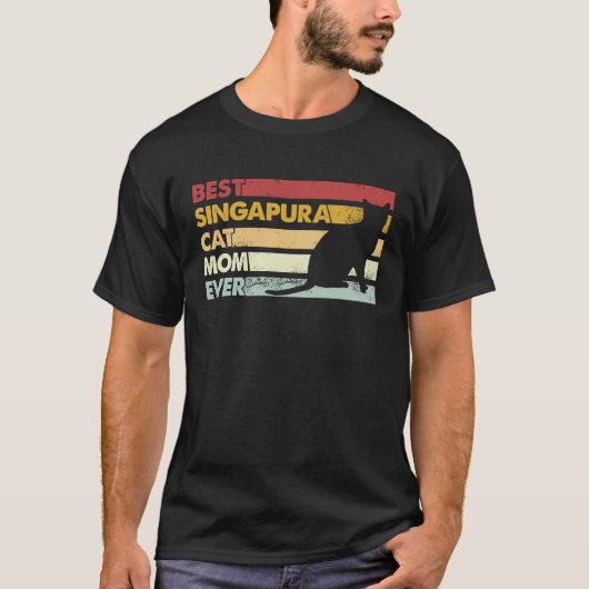 Beste kattenmoeder ooit Moeder Singapura kat T-shirt (Voorkant)