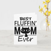 Beste kattenmoeder ooit Moederdag cadeau dochter z Kaart (Gele Bloem)