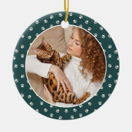 Beste Kattenmoeder Ooit Paw Pattern Lijst Foto Keramisch Ornament