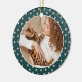 Beste Kattenmoeder Ooit Paw Pattern Lijst Foto Keramisch Ornament (Links)