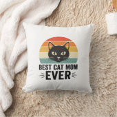 Beste Kattenmoeder Ooit Retro Kattengezicht Vintag Kussen (Deken)