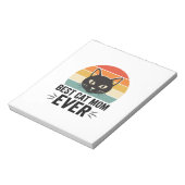 Beste kattenmoeder ooit Retro kattengezicht vintag Notitieblok (Linkerzijde)