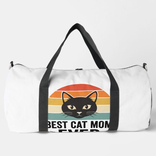 Beste kattenmoeder ooit Retro kattengezicht vintag Plunjezak (Voorkant)