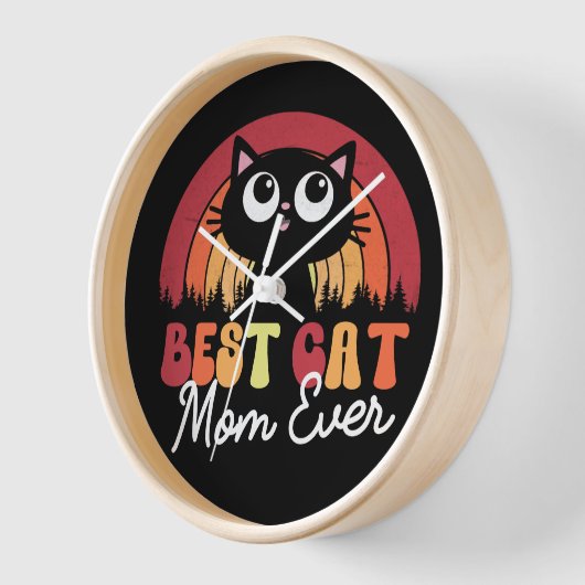 Beste kattenmoeder ooit retro  regenboogbos (Hoek)