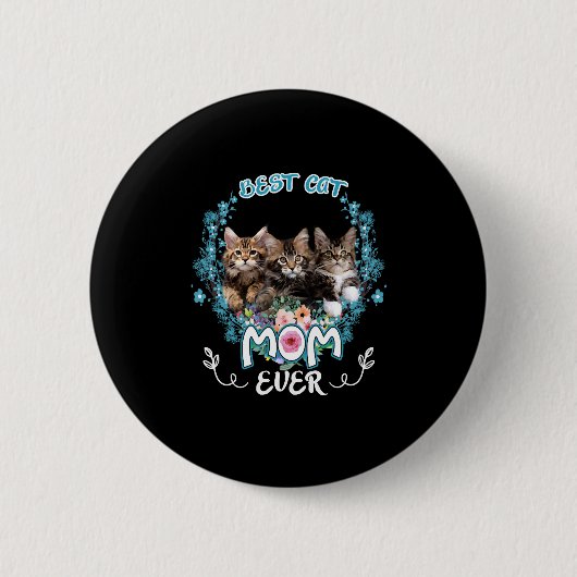 Beste kattenmoeder ooit ronde button 5,7 cm (Voorkant)