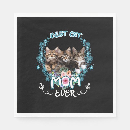 Beste kattenmoeder ooit servet (Voorkant)