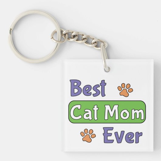 Beste kattenmoeder ooit sleutelhanger (voorkant)