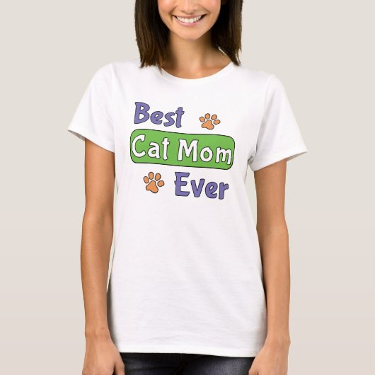 Beste kattenmoeder ooit t-shirt (Voorkant)