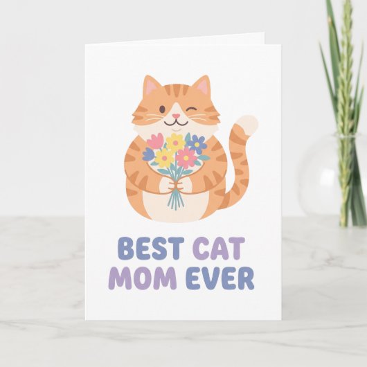 Beste Kattenmoeder Ooit Tabby Kat Grafisch Kaart (Voorkant)