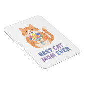 Beste kattenmoeder ooit Tabby kat grafisch Magneet (Rechterzijde)