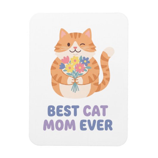 Beste kattenmoeder ooit Tabby kat grafisch Magneet (Verticaal)