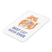 Beste kattenmoeder ooit Tabby kat grafisch Magneet (Linkerzijde)
