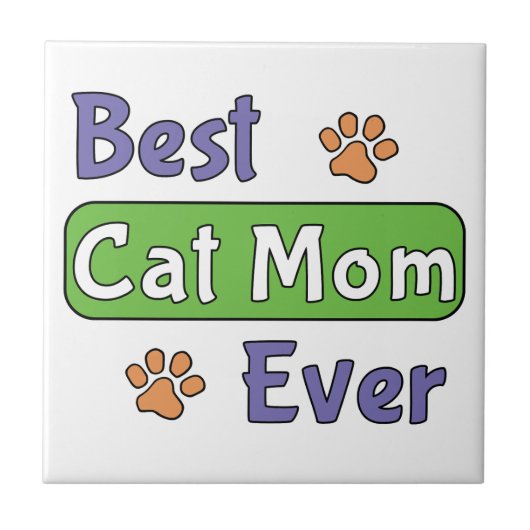 Beste kattenmoeder ooit tegeltje (Voorkant)