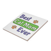 Beste kattenmoeder ooit tegeltje (Zijkant)