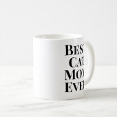 Beste kattenmoeder ooit tekst-only kat koffiemok (Voorkant rechts)
