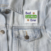 Beste kattenmoeder ooit vierkante button 5,1 cm (In situ)