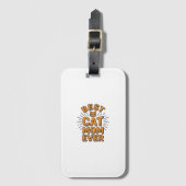 Beste kattenmoeder ooit vintage graveerontwerp_1 bagagelabel (Voorkant (verticaal))
