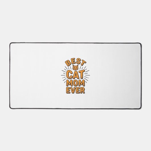 Beste kattenmoeder ooit vintage graveerontwerp_1 bureaumat (Voorkant)