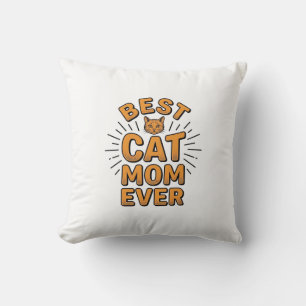 Beste kattenmoeder ooit vintage graveerontwerp_1 kussen