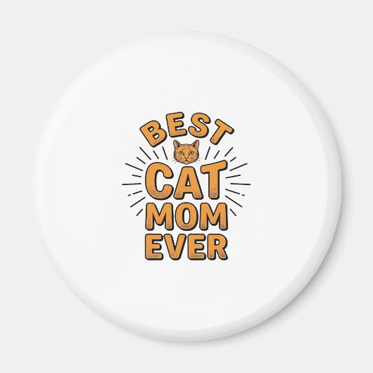 Beste kattenmoeder ooit vintage graveerontwerp_1 magneet (Voorkant)