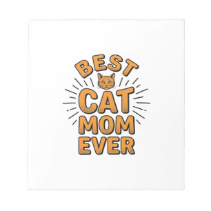 Beste kattenmoeder ooit vintage graveerontwerp_1 notitieblok