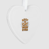 Beste kattenmoeder ooit vintage graveerontwerp_1 ornament (voorkant)