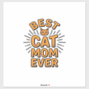 Beste kattenmoeder ooit vintage gravureontwerp_1 sticker