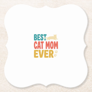 Beste kattenmoeder ooit vintage kattenliefhebber o kartonnen onderzetters