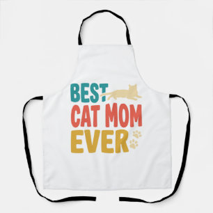 Beste kattenmoeder ooit vintage kattenliefhebber o schort