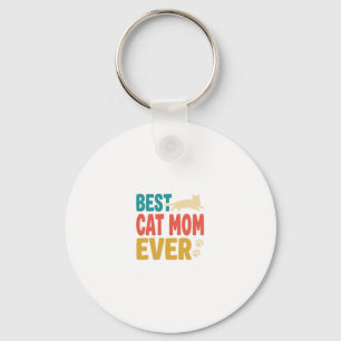 Beste kattenmoeder ooit vintage kattenliefhebber o sleutelhanger