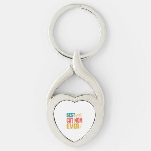 Beste kattenmoeder ooit vintage kattenliefhebber o sleutelhanger