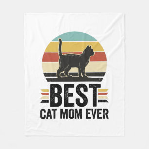 Beste Kattenmoeder Ooit Vintage Zwarte Kat Retro D Fleece Deken