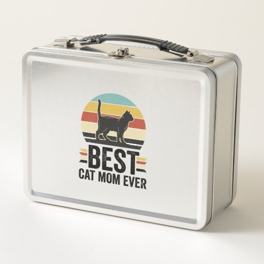 Beste kattenmoeder ooit vintage zwarte kat retro o (Voorkant)