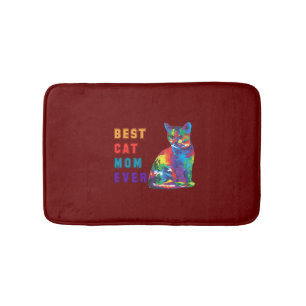 Beste kattenmoeder sms-meerkleurige kattenliefhebb badmat