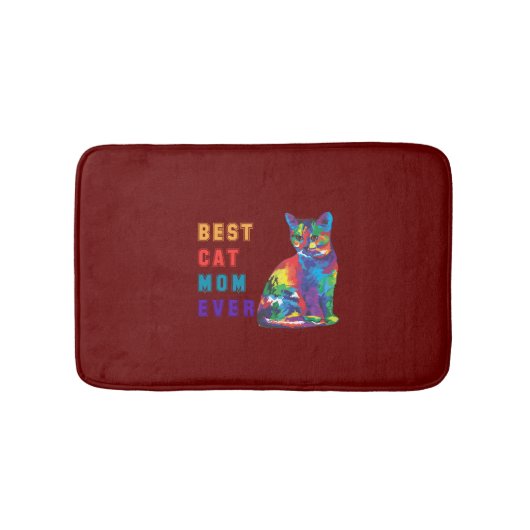 Beste kattenmoeder sms-meerkleurige kattenliefhebb badmat (Voorkant)