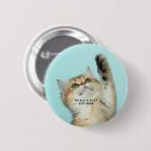 Beste Kattenmoeder ter Wereld Aangepaste Foto Ronde Button 5,7 Cm (Voorkant /achterkant)