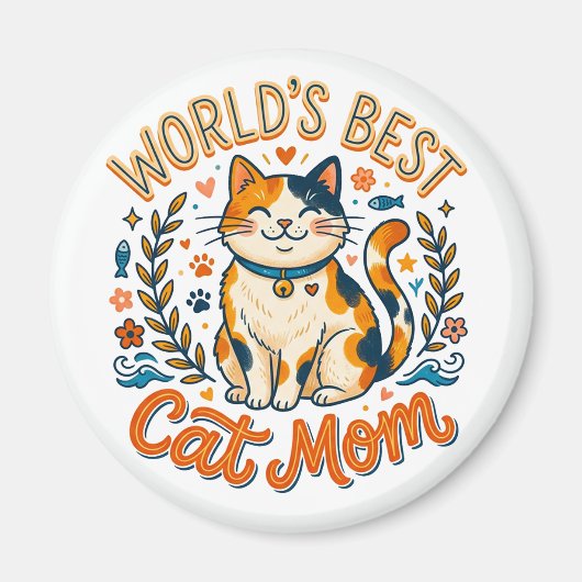 Beste kattenmoeder ter wereld!   magneet (Voorkant)