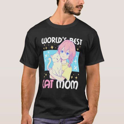Beste Kattenmoeder Ter Wereld Met Een Kat T-shirt (Voorkant)