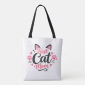 Beste Kattenmoeder Tote Bag (Achterkant)